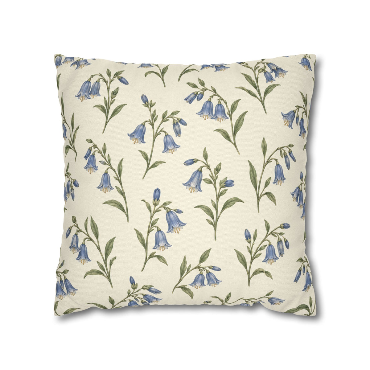 Bluebell Morning Floral Pillow Cover — 18 × 18 in