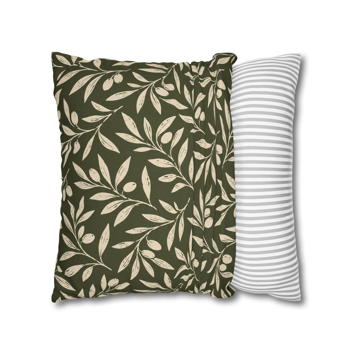 Olive Grove Botanical Pillow Cover — 18 × 18 in