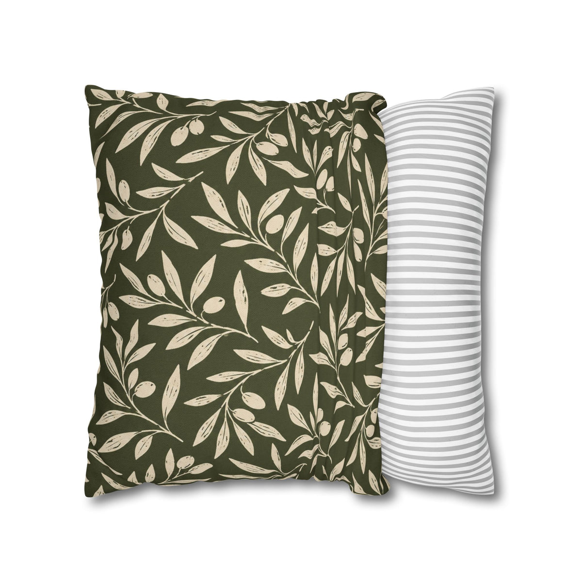 Olive Grove Botanical Pillow Cover — 18 × 18 in