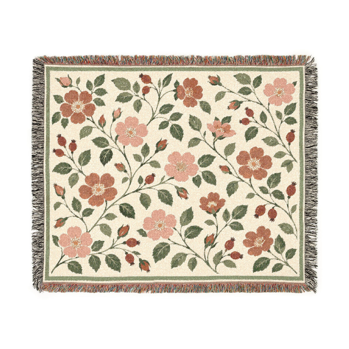 Rosehip Cottage — Woven Throw Blanket
