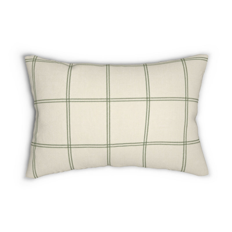 Sage Windowpane Pillow