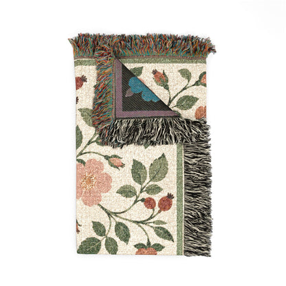 Rosehip Cottage — Woven Throw Blanket