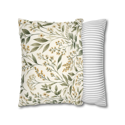 Sage Meadow Botanical Pillow Cover — 18 × 18 in