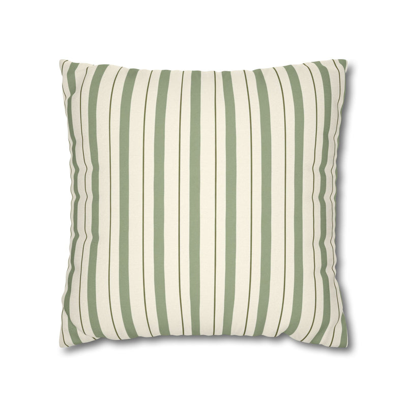 Sunday Stripe Sage Pillow Cover — 18 × 18 in
