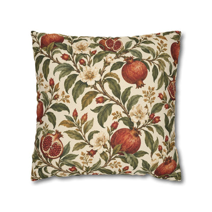 Pomegranate Manor Victorian Botanical Pillow Cover — 18 × 18 in