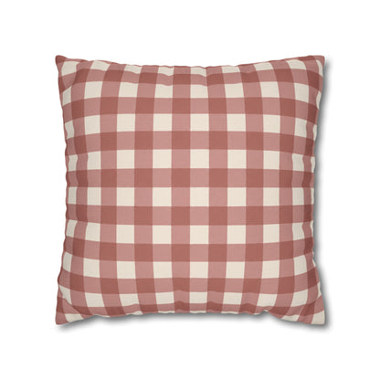 Rosewood Check Gingham Pillow Cover — 18 × 18 in