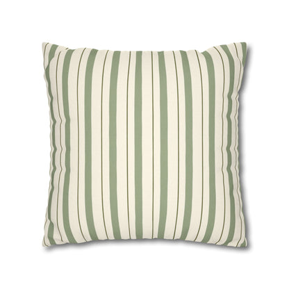 Sunday Stripe Sage Pillow Cover — 18 × 18 in