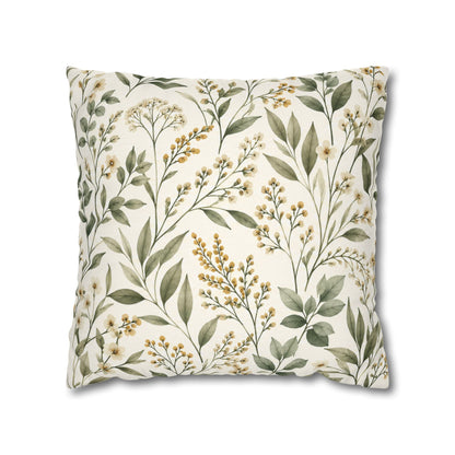 Sage Meadow Botanical Pillow Cover — 18 × 18 in