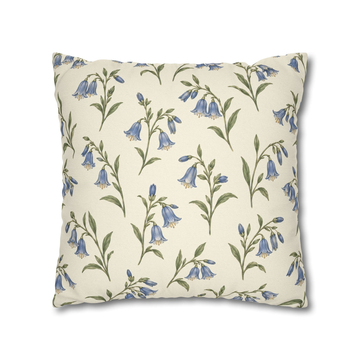 Bluebell Morning Floral Pillow Cover — 18 × 18 in