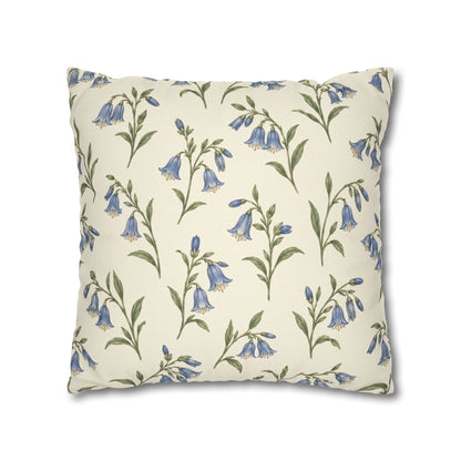 Bluebell Morning Floral Pillow Cover — 18 × 18 in