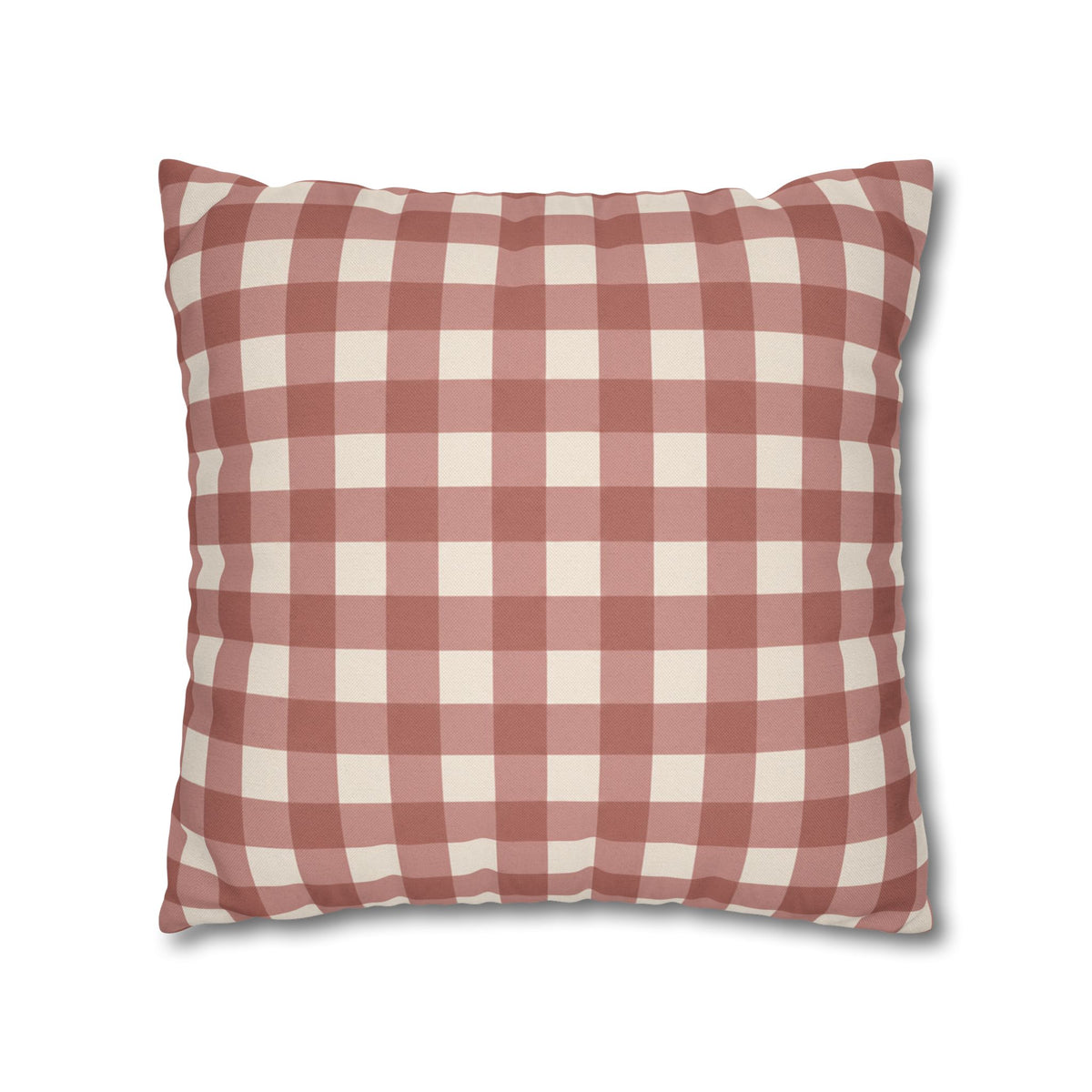 Rosewood Check Gingham Pillow Cover — 18 × 18 in
