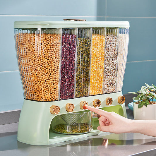 6-Compartment Grain & Rice Dispenser