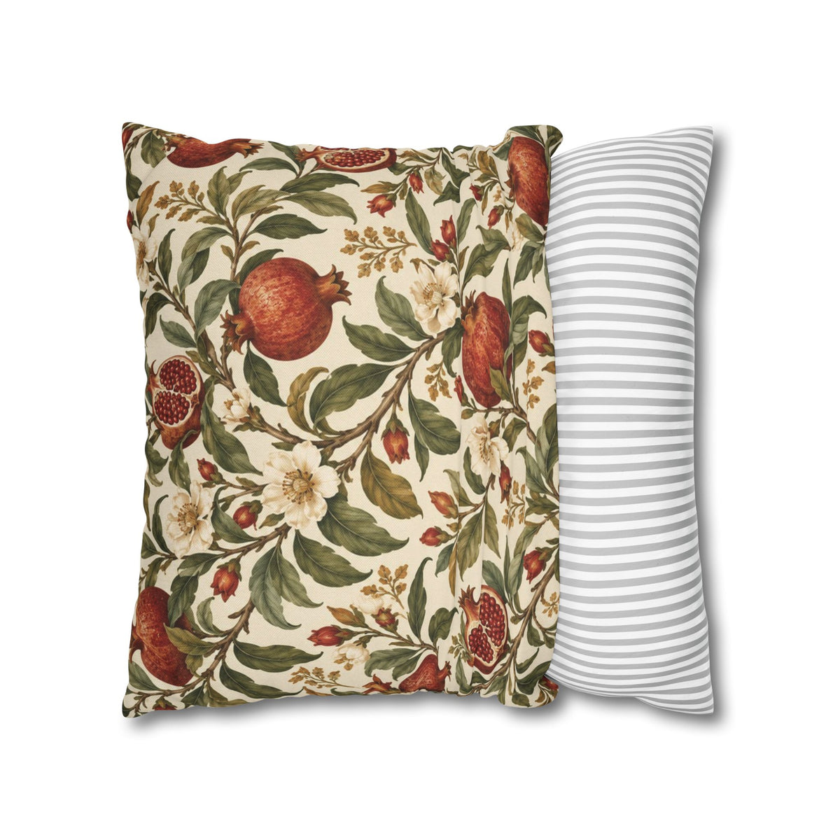 Pomegranate Manor Victorian Botanical Pillow Cover — 18 × 18 in