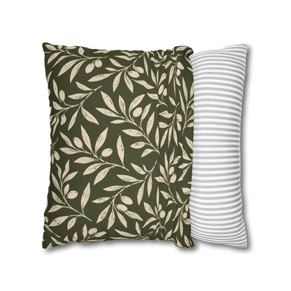 Olive Grove Botanical Pillow Cover — 18 × 18 in