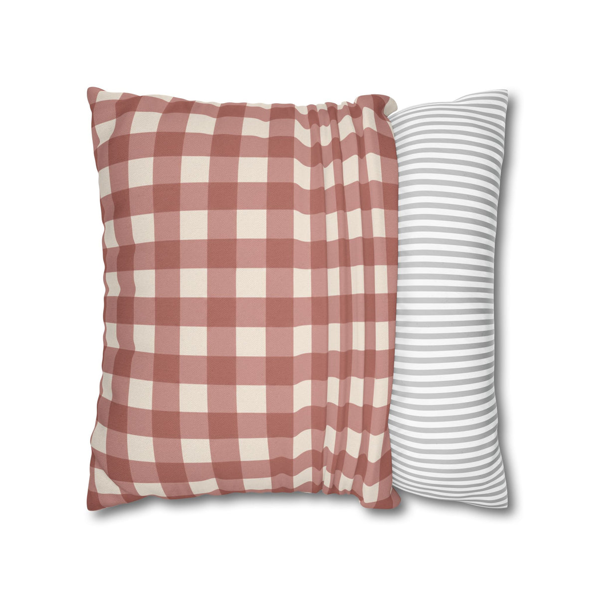 Rosewood Check Gingham Pillow Cover — 18 × 18 in