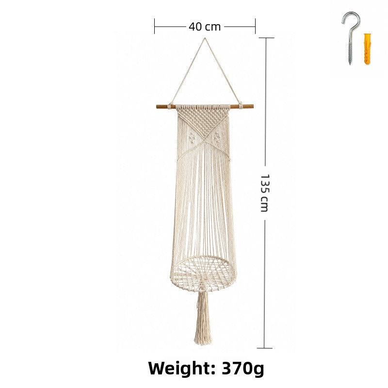 Woven Hanging Cat Hammock & Cushion Options