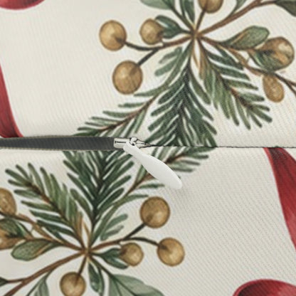 Cranberry Ribbon Pillow