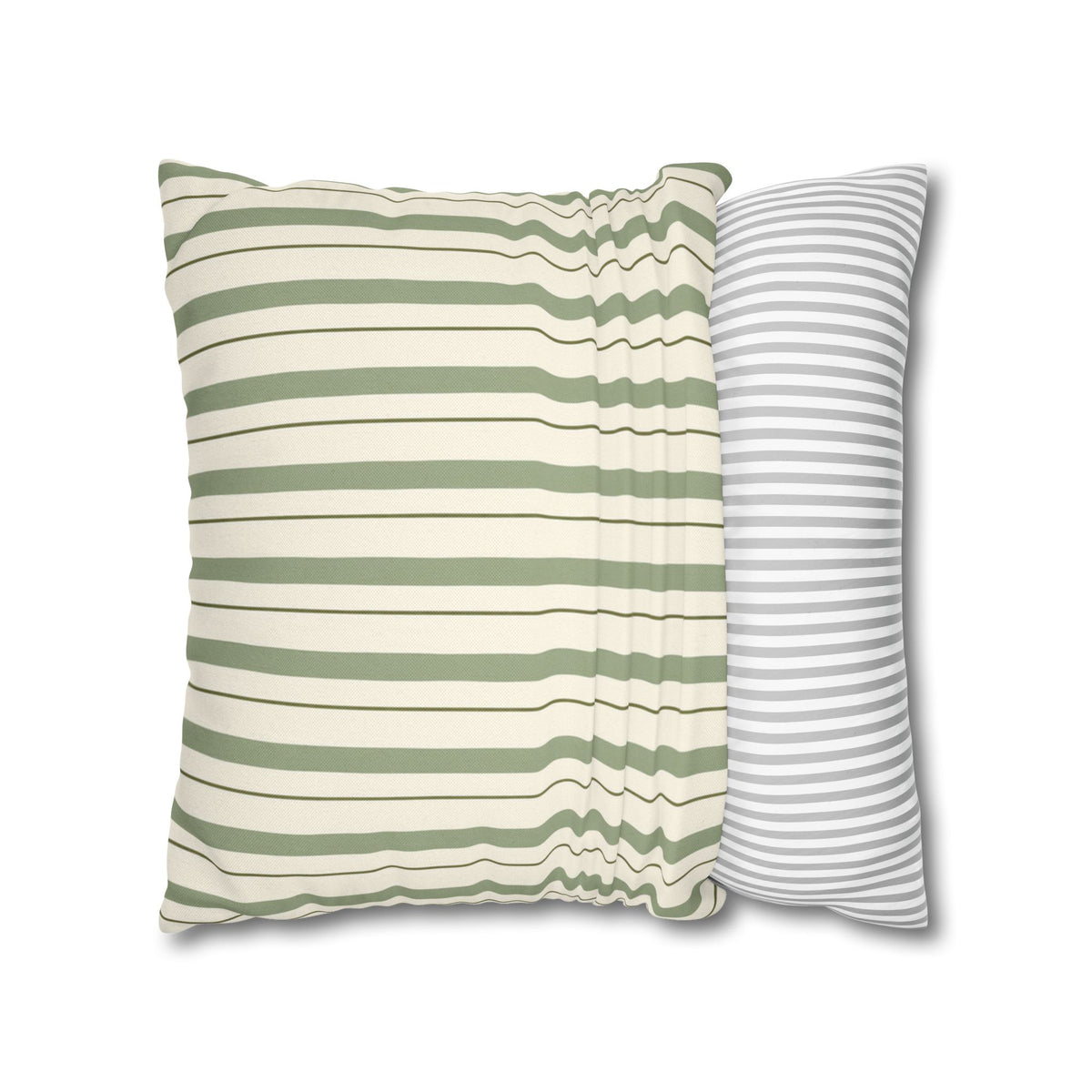 Sunday Stripe Sage Pillow Cover — 18 × 18 in