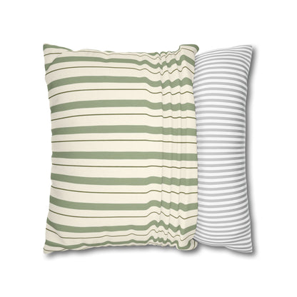 Sunday Stripe Sage Pillow Cover — 18 × 18 in
