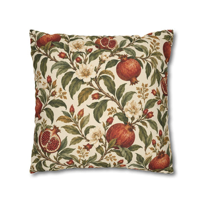 Pomegranate Manor Victorian Botanical Pillow Cover — 18 × 18 in