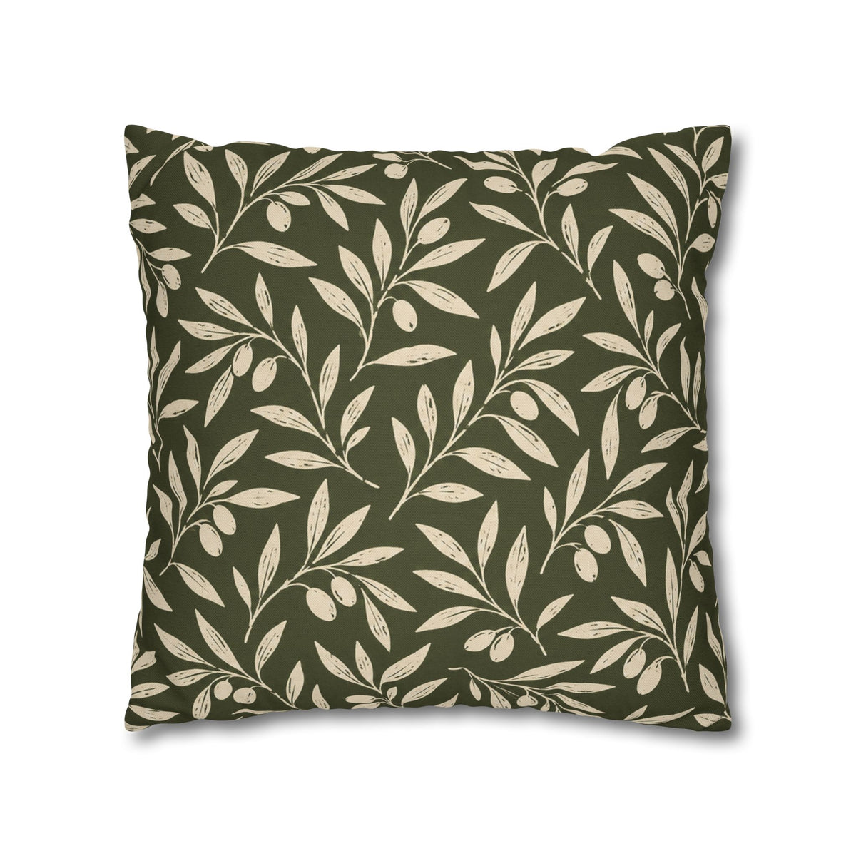 Olive Grove Botanical Pillow Cover — 18 × 18 in