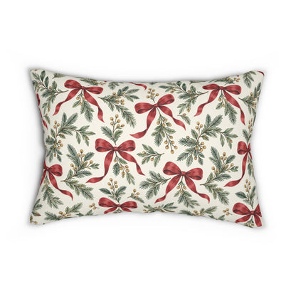 Cranberry Ribbon Pillow
