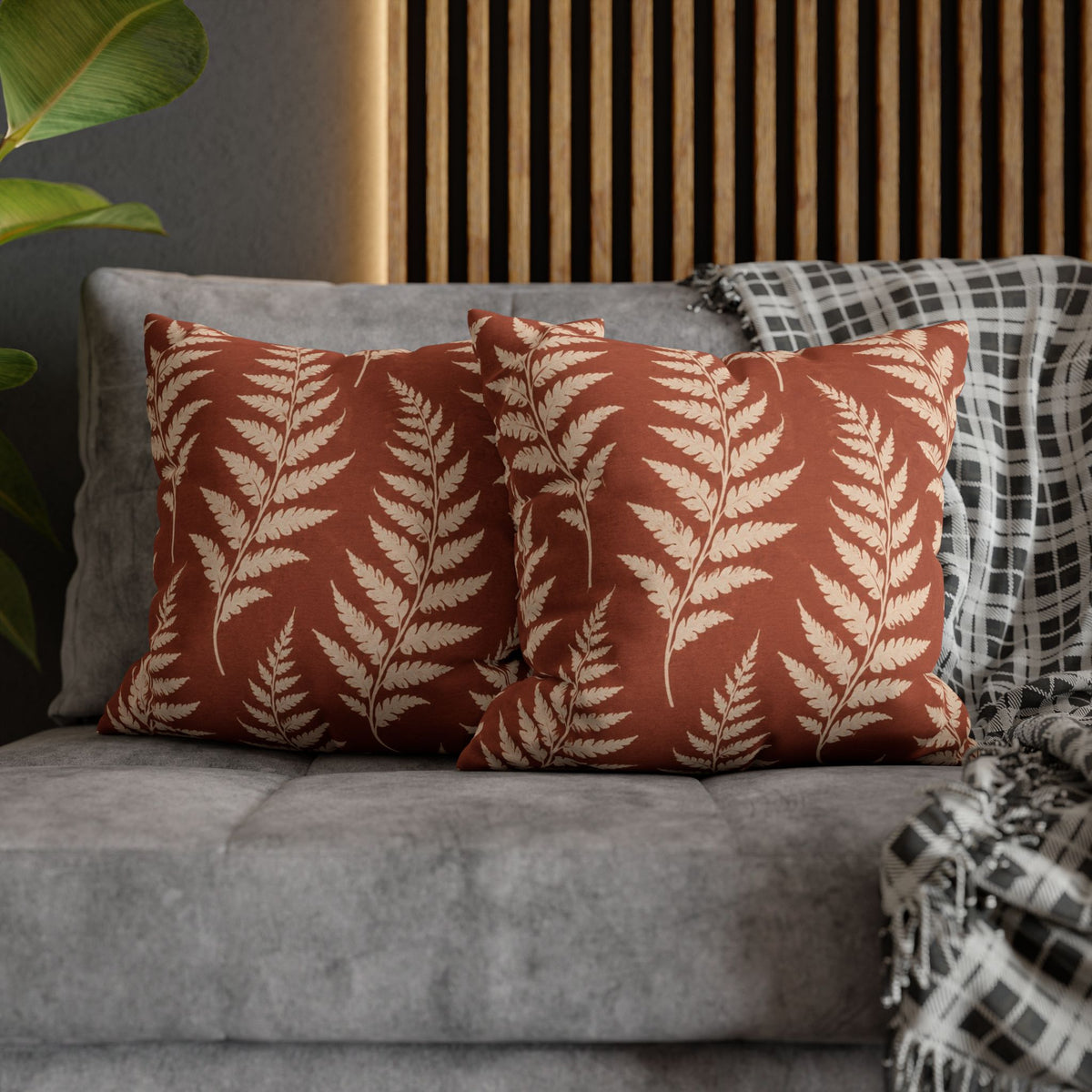 Clay Fern Pillow Cover