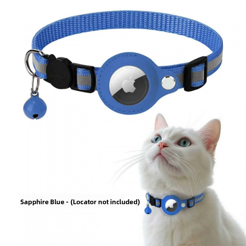 Adjustable Cat Collar with AirTag Holder & Bell