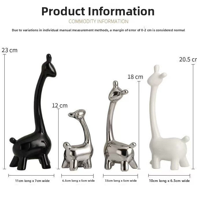 Porcelain Deer Family Figurines, Set of 4