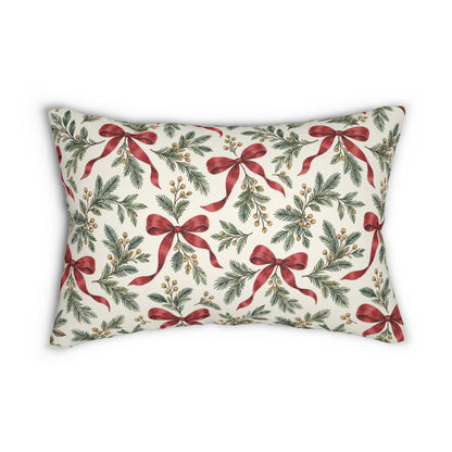 Cranberry Ribbon Pillow
