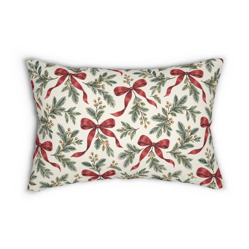Cranberry Ribbon Pillow