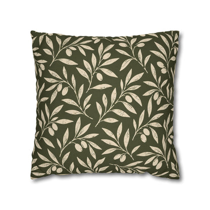 Olive Grove Botanical Pillow Cover — 18 × 18 in