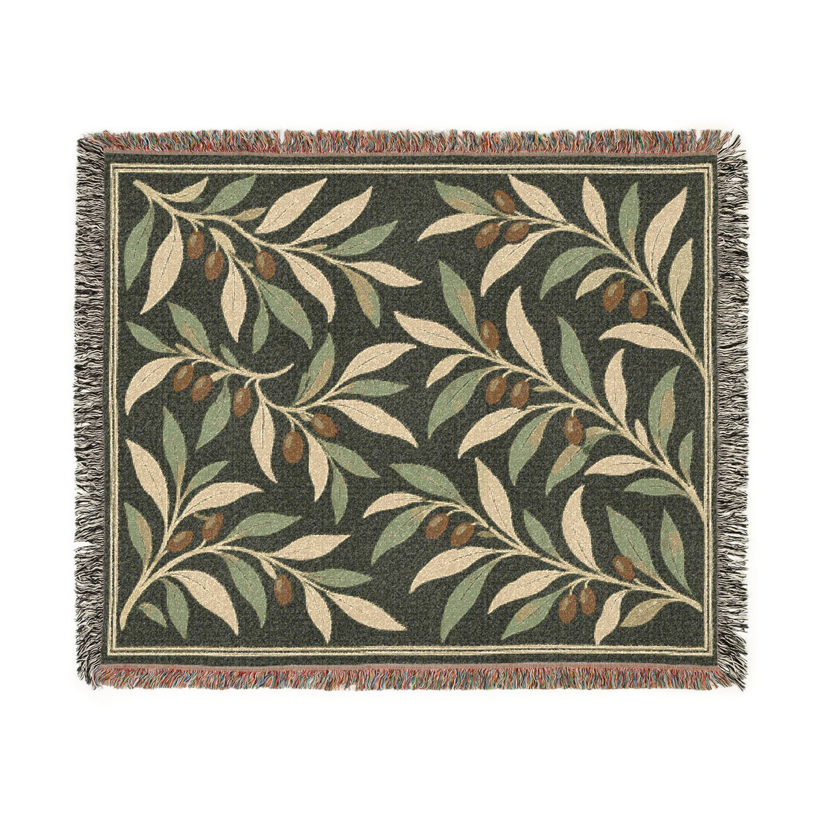 Olive Grove — Woven Throw Blanket