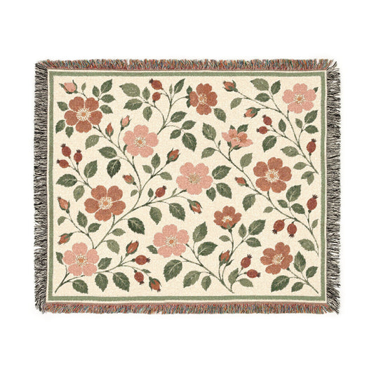 Rosehip Cottage — Woven Throw Blanket