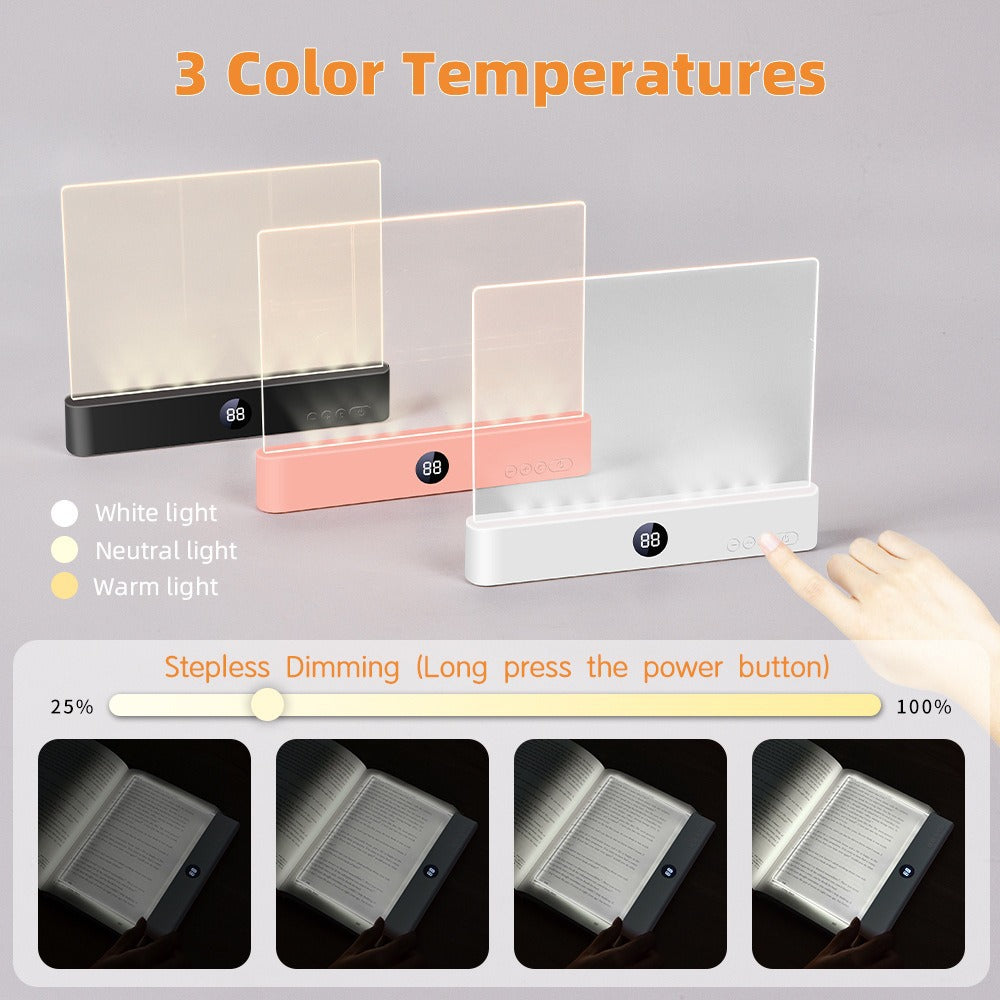 USB Rechargeable Reading Light Panel with Timer