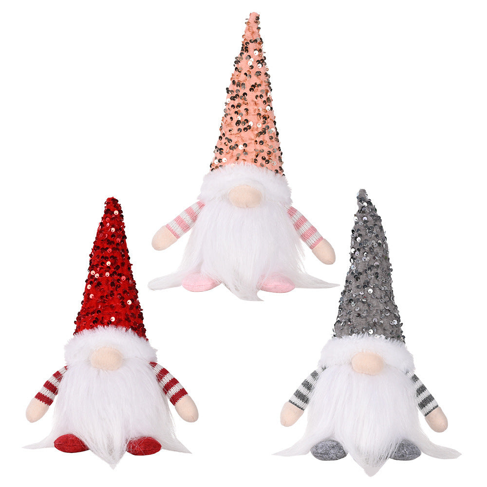 Lighted Sequin Christmas Gnome